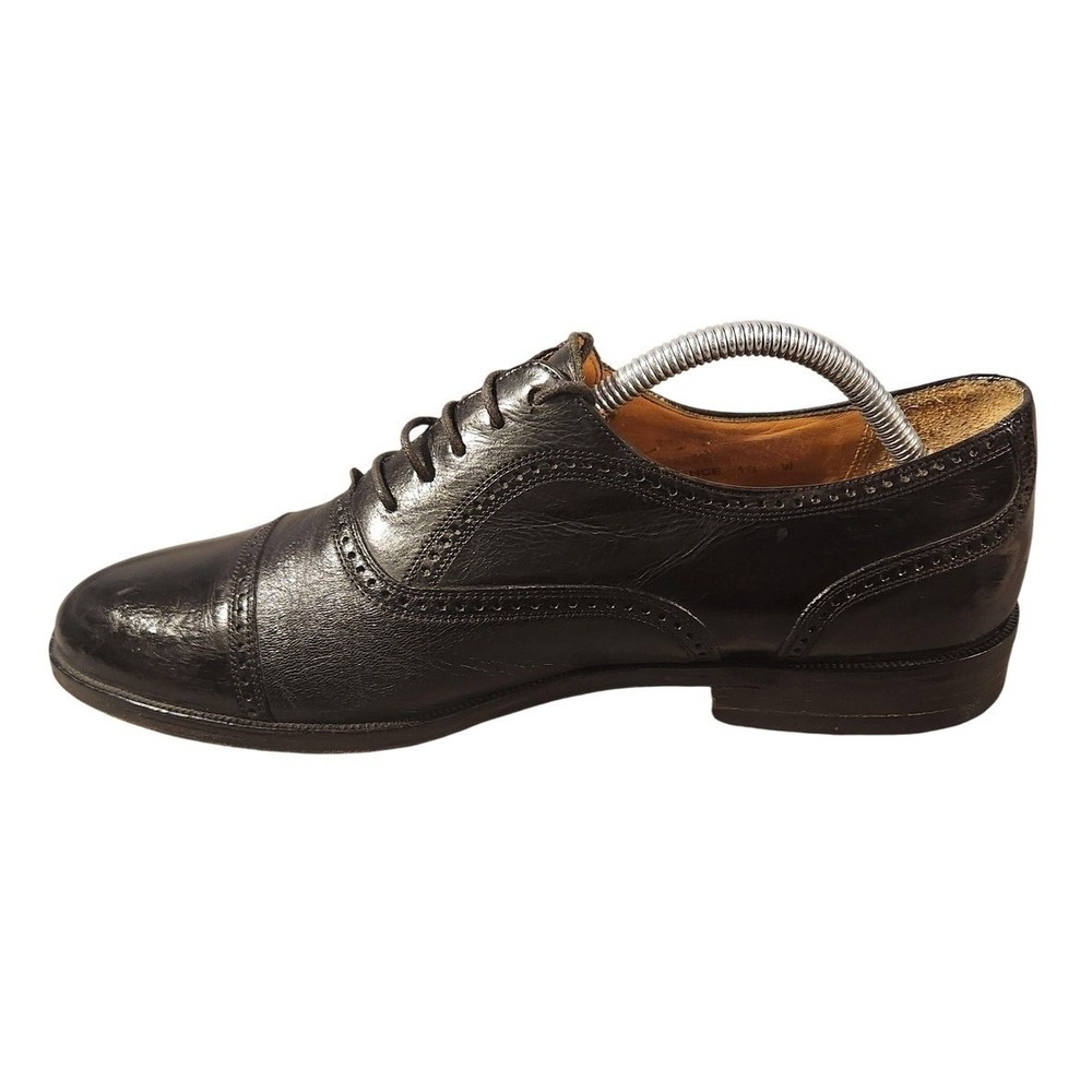 Mezlan Florence Shoes Mens Size 10 W Black Leather Cap Toe Dress Oxford Spain‎